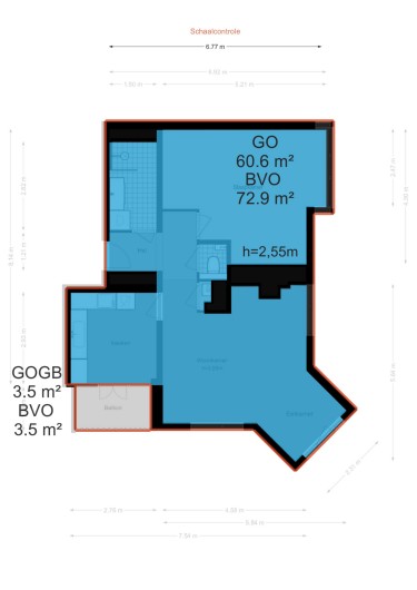 Plattegrond niet in brochure