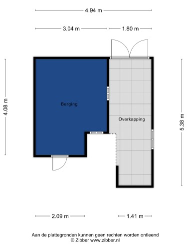 Plattegrond niet in brochure