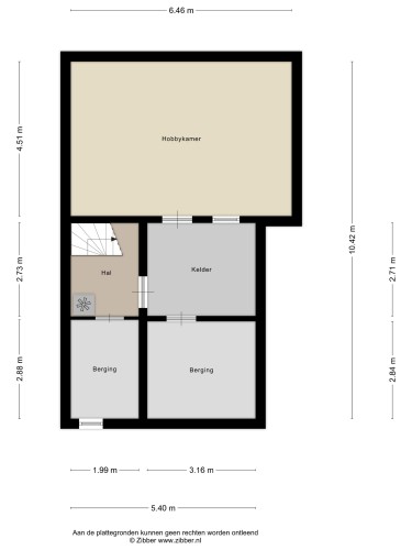Plattegrond niet in brochure