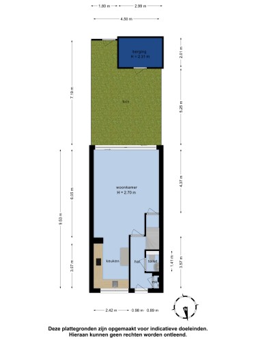 Plattegrond niet in brochure