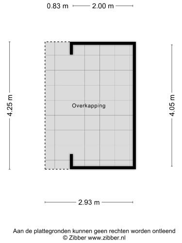 Plattegrond niet in brochure