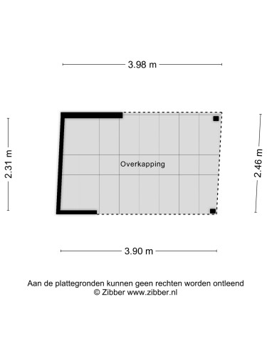 Plattegrond niet in brochure