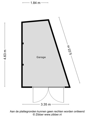 Plattegrond niet in brochure