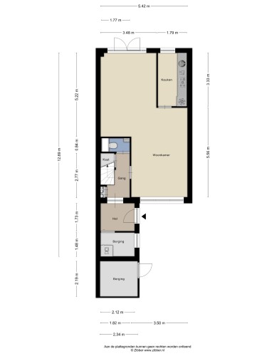 Plattegrond niet in brochure