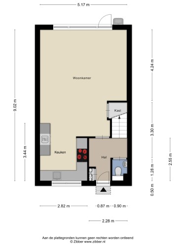 Plattegrond niet in brochure