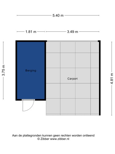 Plattegrond niet in brochure