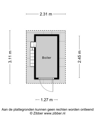 Plattegrond niet in brochure