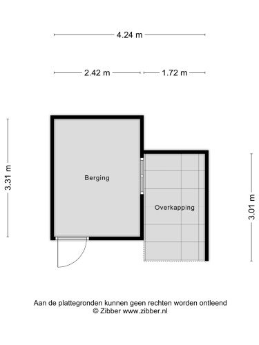 Plattegrond niet in brochure