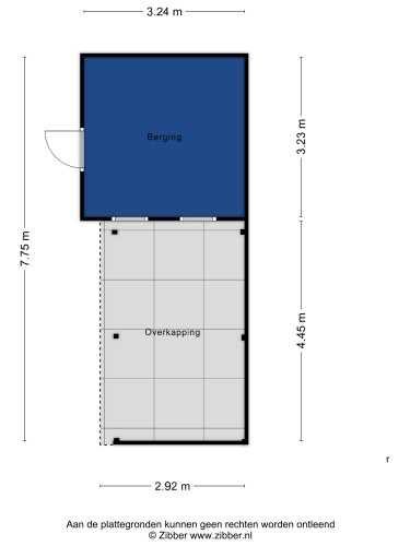 Plattegrond niet in brochure