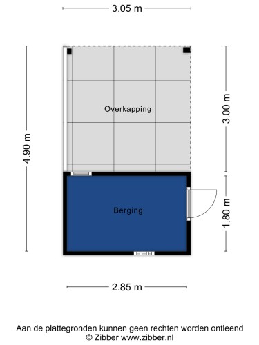 Plattegrond niet in brochure