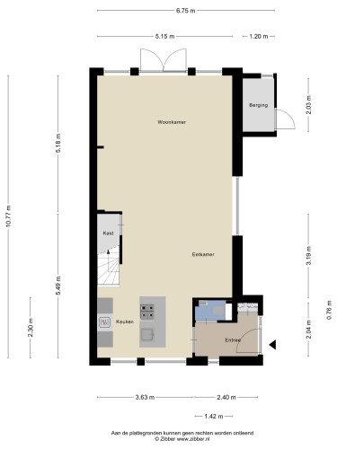 Plattegrond niet in brochure
