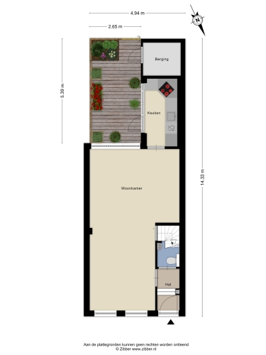 Plattegrond niet in brochure