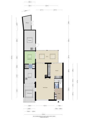 Plattegrond niet in brochure