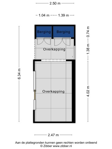 Plattegrond niet in brochure