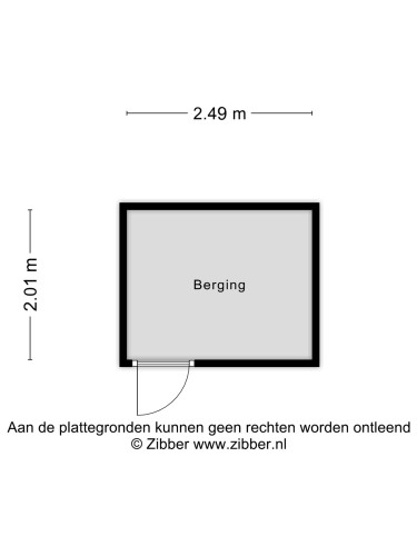 Plattegrond niet in brochure
