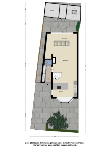 Plattegrond niet in brochure