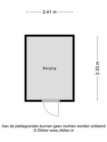 Plattegrond niet in brochure
