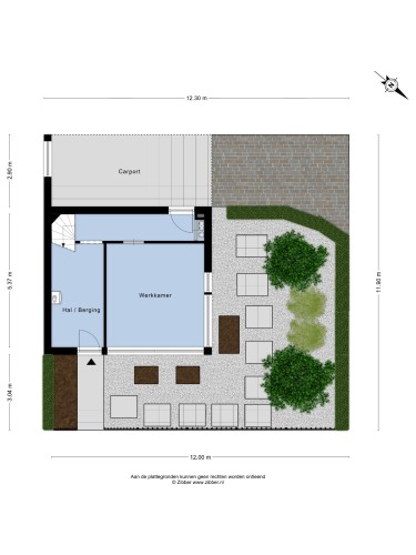Plattegrond niet in brochure