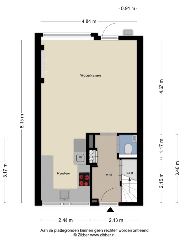 Plattegrond niet in brochure