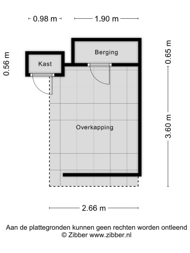 Plattegrond niet in brochure