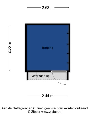 Plattegrond niet in brochure