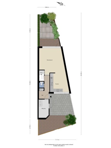 Plattegrond niet in brochure