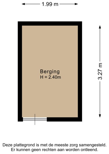 Plattegrond niet in brochure