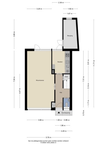 Plattegrond niet in brochure