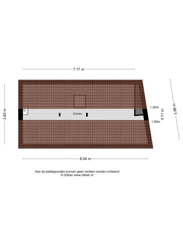 Plattegrond niet in brochure