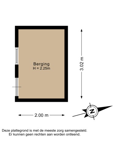 Plattegrond niet in brochure