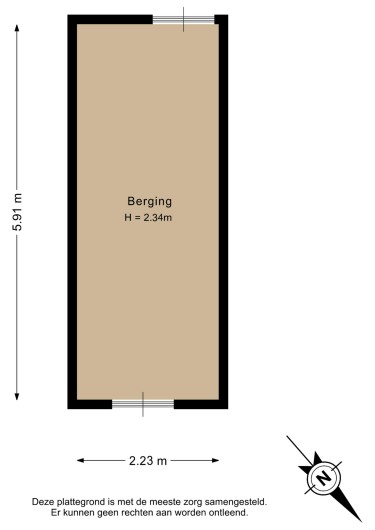 Plattegrond niet in brochure