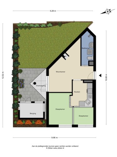 Plattegrond niet in brochure