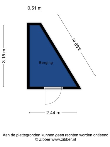 Plattegrond niet in brochure