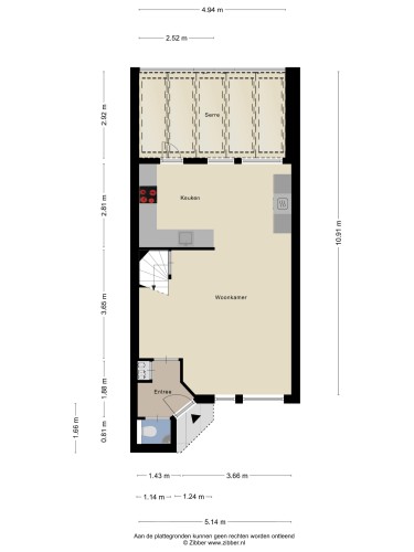 Plattegrond niet in brochure