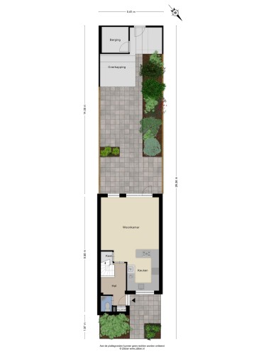 Plattegrond niet in brochure