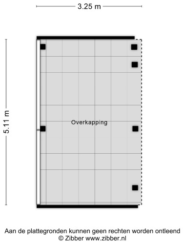Plattegrond niet in brochure