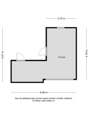 Plattegrond niet in brochure