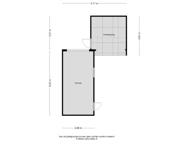 Plattegrond niet in brochure