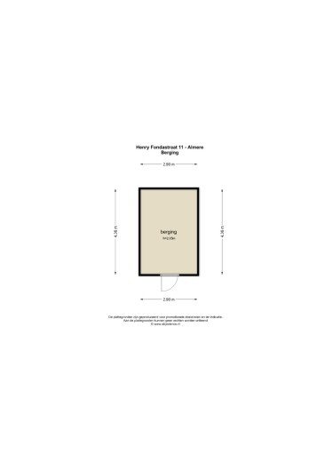 Plattegrond niet in brochure