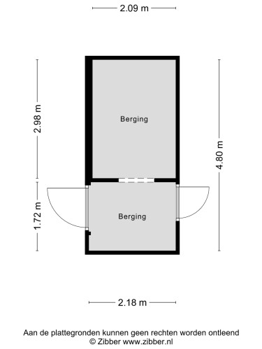 Plattegrond niet in brochure