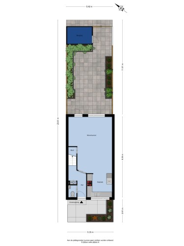 Plattegrond niet in brochure