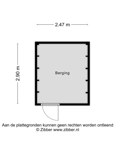 Plattegrond niet in brochure
