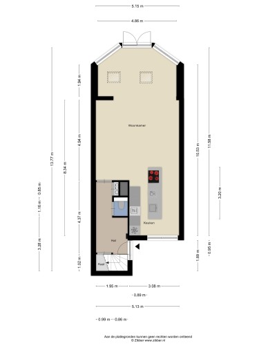 Plattegrond niet in brochure