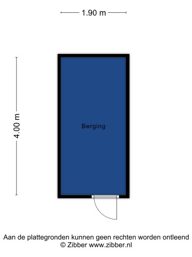 Plattegrond niet in brochure