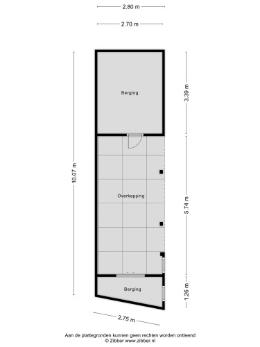 Plattegrond niet in brochure