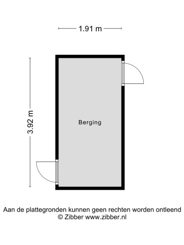 Plattegrond niet in brochure
