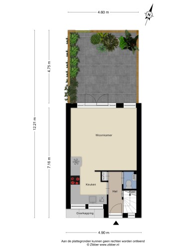 Plattegrond niet in brochure