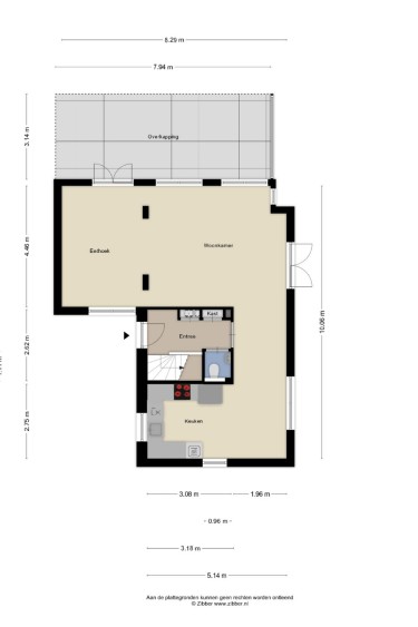 Plattegrond niet in brochure