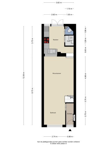 Plattegrond niet in brochure