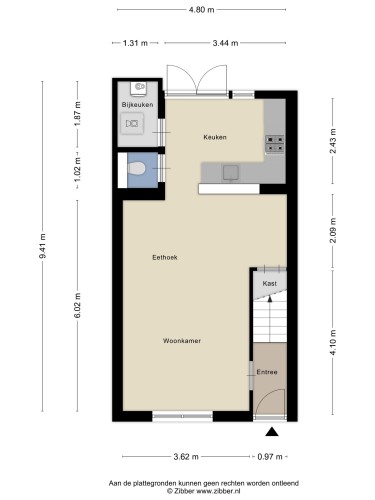 Plattegrond niet in brochure